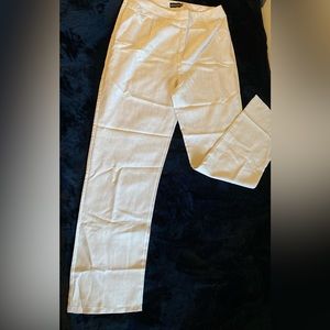 PrettyLittle Things Cream Linen wide leg pants